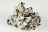 Quartz with Pyrite, Chalcopyrite, Calcite and Sphalerite - Peru #195832-1
